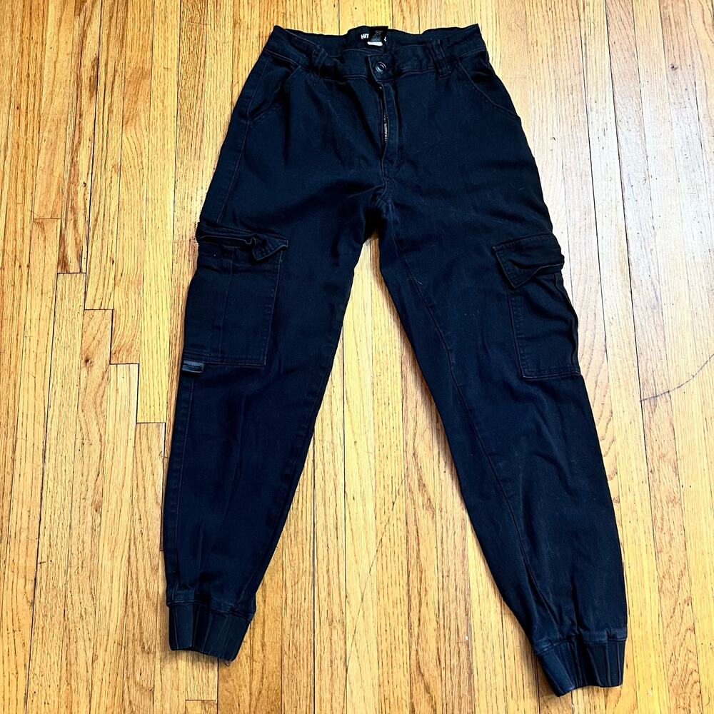 Hot Topic Pants Womens Small Jogger Cargo Goth Punk Black